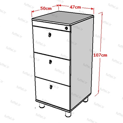 فایل سه کشوی فوفل مدل FI103-N-050-N