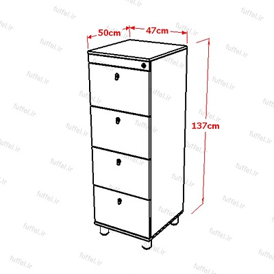 فایل چهار کشوی فوفل مدل FI104-N-050-N